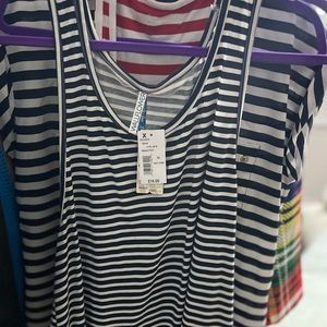 Blue and white tank top brand new size xl